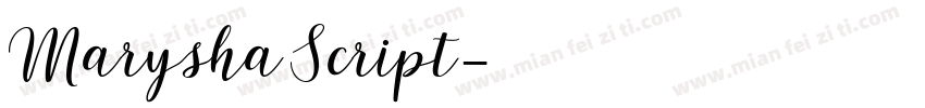 Marysha Script字体转换